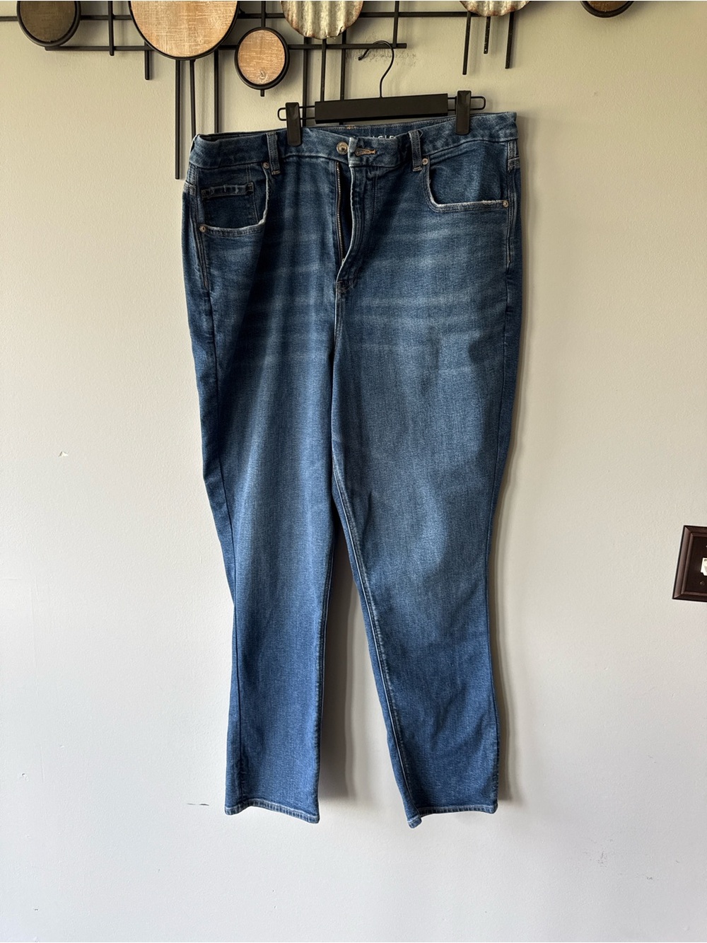American Eagle Outfitters Women's Straight Leg Blue Jeans